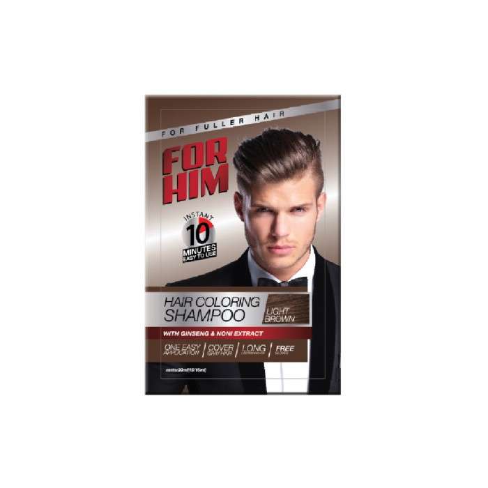 FOR HIM HAIR COLORING SHAMPOO LIGHT BROWN- 30ML